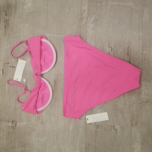 💕FRANKIE'S💕 Ribbed Bikini (Tolly Underwire Top + Jenna High Waist Bottoms) M/L - Picture 7 of 9